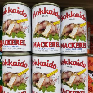 Hokkaido Mackerel in oil, salt added