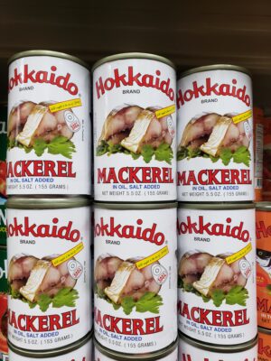 Hokkaido Mackerel in oil, salt added